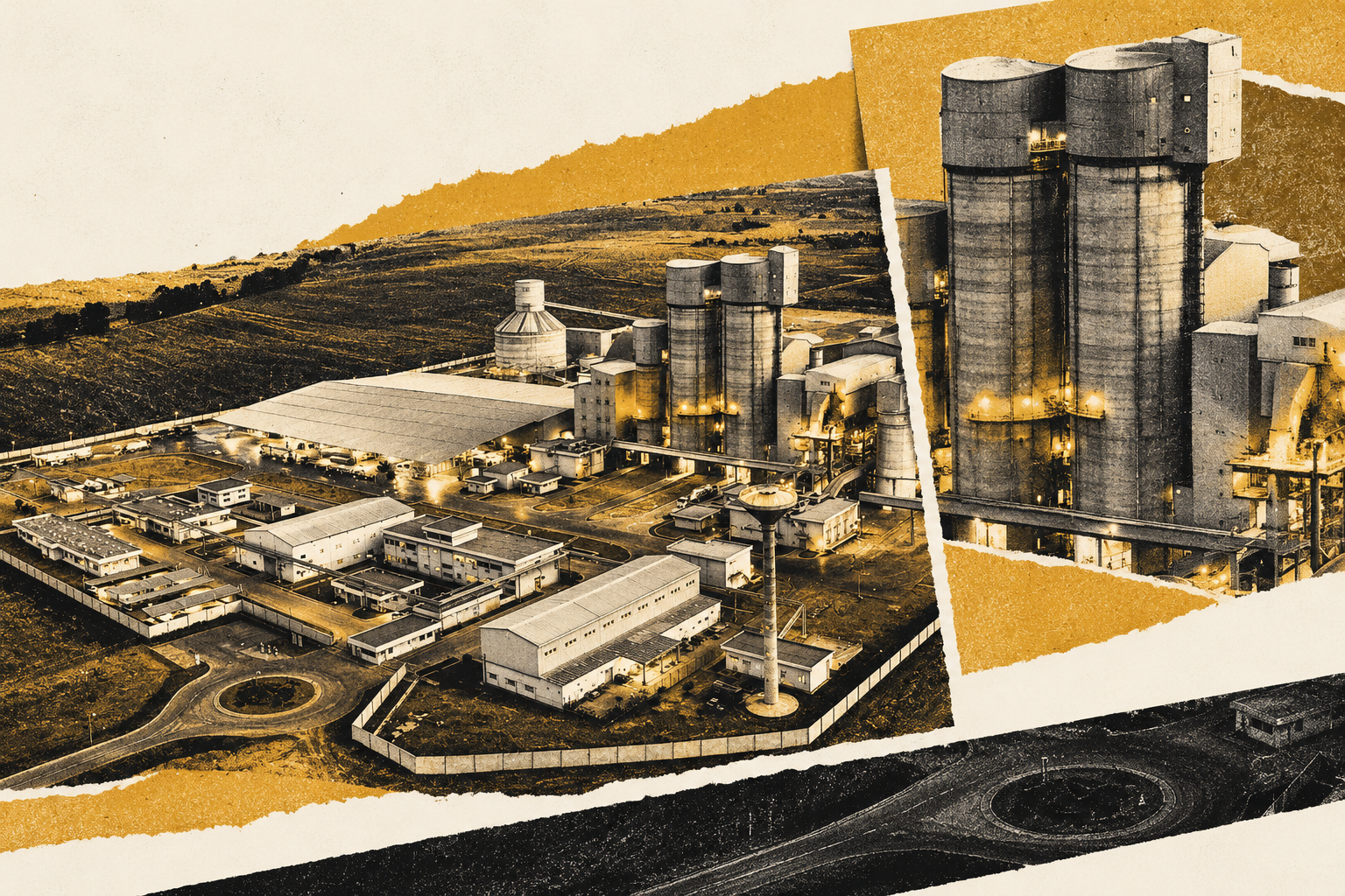 Composition photographique réinterprétée · Dangote Cement